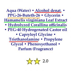 Rilastil DAILY CARE | Вяжущий восстанавливающий тоник для лица для жирной, комбинированной и склонной к акне кожи состав