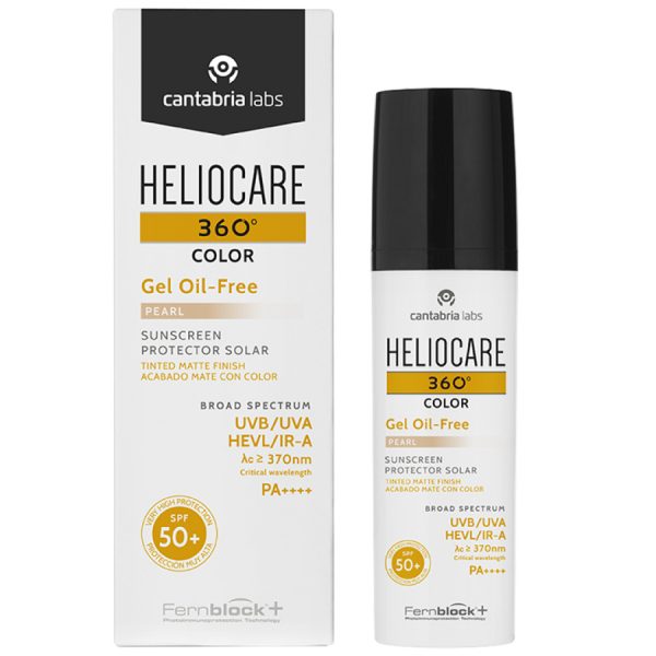HELIOCARE Color Gel OIl-Free SPF50 (Pearl) - Тональный солнцезащитный гель с SPF 50